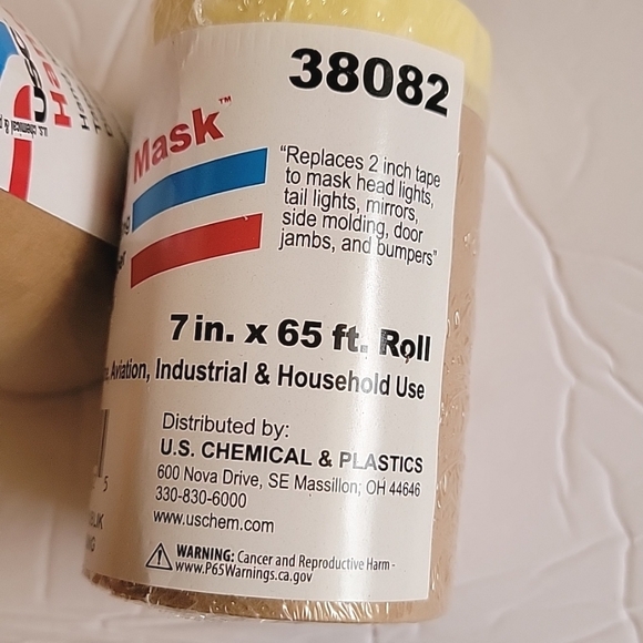 🍎 2 Nwt USC® Handy Mask 38082 7' Hand Masking Tape Paper Refill Roll Industrial - Picture 5 of 5